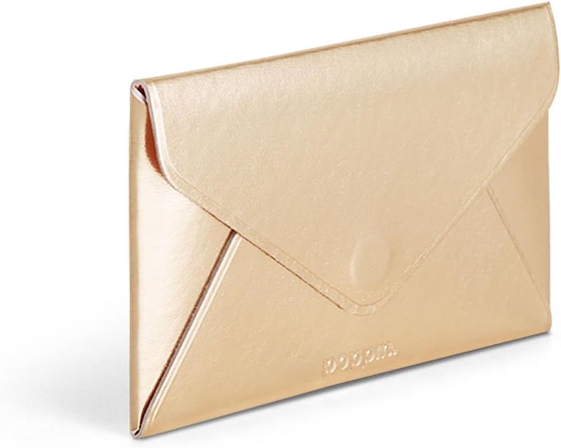Poppin Luxe Business Card Holder and Credit Card Holder for Women, Stylish Slim Design with Magnetic Closure, Lightweight and Perfect for Client Meetings (Gold Metallic with Blush Pink Lining) - Image 2